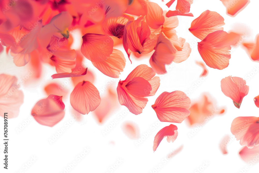 Blurry Petals Drifting on Transparent Background Blurry Petals Drifting on Transparent Background