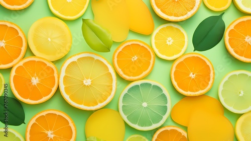 A refreshing citrus-inspired gradient palette  featuring zesty oranges  tangy yellows  and vibrant greens  ideal for lively graphic resources and illustrations.