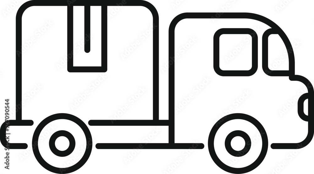 Delivery truck parcel icon outline vector. Purchase store market. Customer credit Delivery truck parcel icon outline vector. Purchase store market. Customer credit