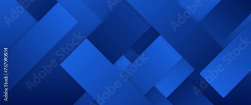 Blue minimal geometric shape abstract banner. For business banner, formal backdrop, prestigious voucher, luxe invite, wallpaper and background