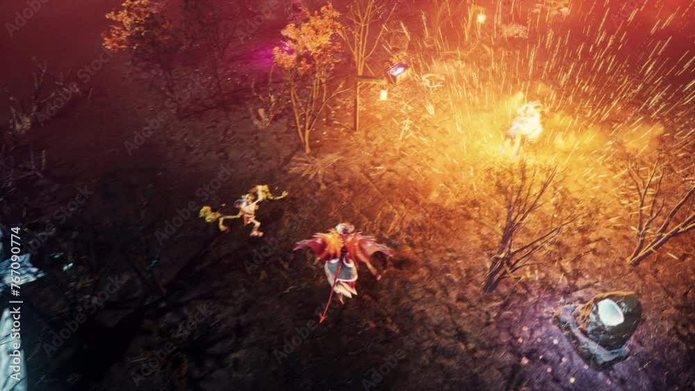Animation of the pc game with colourful modern graphics. Animation of the characters in the online multiplayer battle arena pc game. Animation of the fantasy battles in the virtual pc game forest. Animation of the pc game with colourful modern graphics. Animation of the characters in the online multiplayer battle arena pc game. Animation of the fantasy battles in the virtual pc game forest.