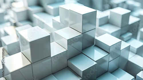 Abstract 3D Render of cubes