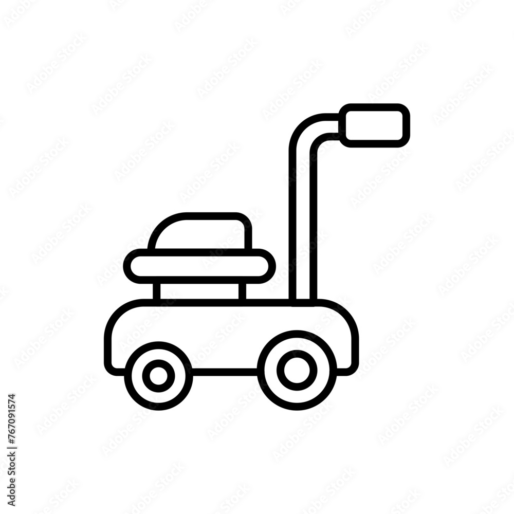 Lawnmower outline icons, minimalist vector illustration ,simple transparent graphic element .Isolated on white background Lawnmower outline icons, minimalist vector illustration ,simple transparent graphic element .Isolated on white background