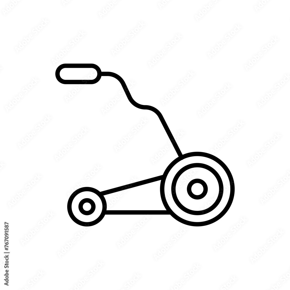 Lawnmower outline icons, minimalist vector illustration ,simple transparent graphic element .Isolated on white background Lawnmower outline icons, minimalist vector illustration ,simple transparent graphic element .Isolated on white background