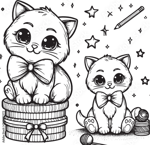 cartoon, vector, animal, cat, illustration, coloring, drawing, funny, line, fun, coloring book, children, sketch, pet, cute, lion, art, kitten, love, character, baby, outline, smile, design, comic,bla