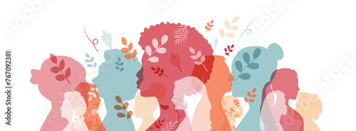 Women of different ethnicities together. 