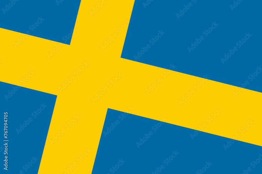 Sweden flag - rectangular cutout of rotated vector flag. Sweden flag - rectangular cutout of rotated vector flag.