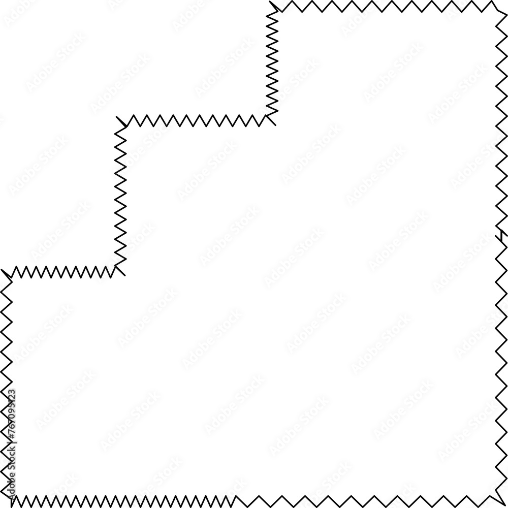 Zig zag wavy edge geometric shape. Elements for decoration Zig zag wavy edge geometric shape. Elements for decoration