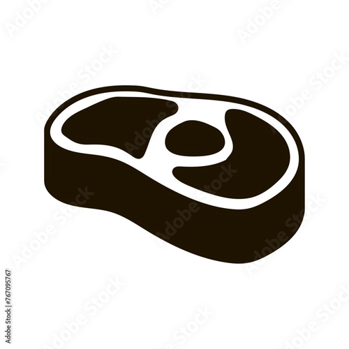 steak icon in black color. beef meat icon.