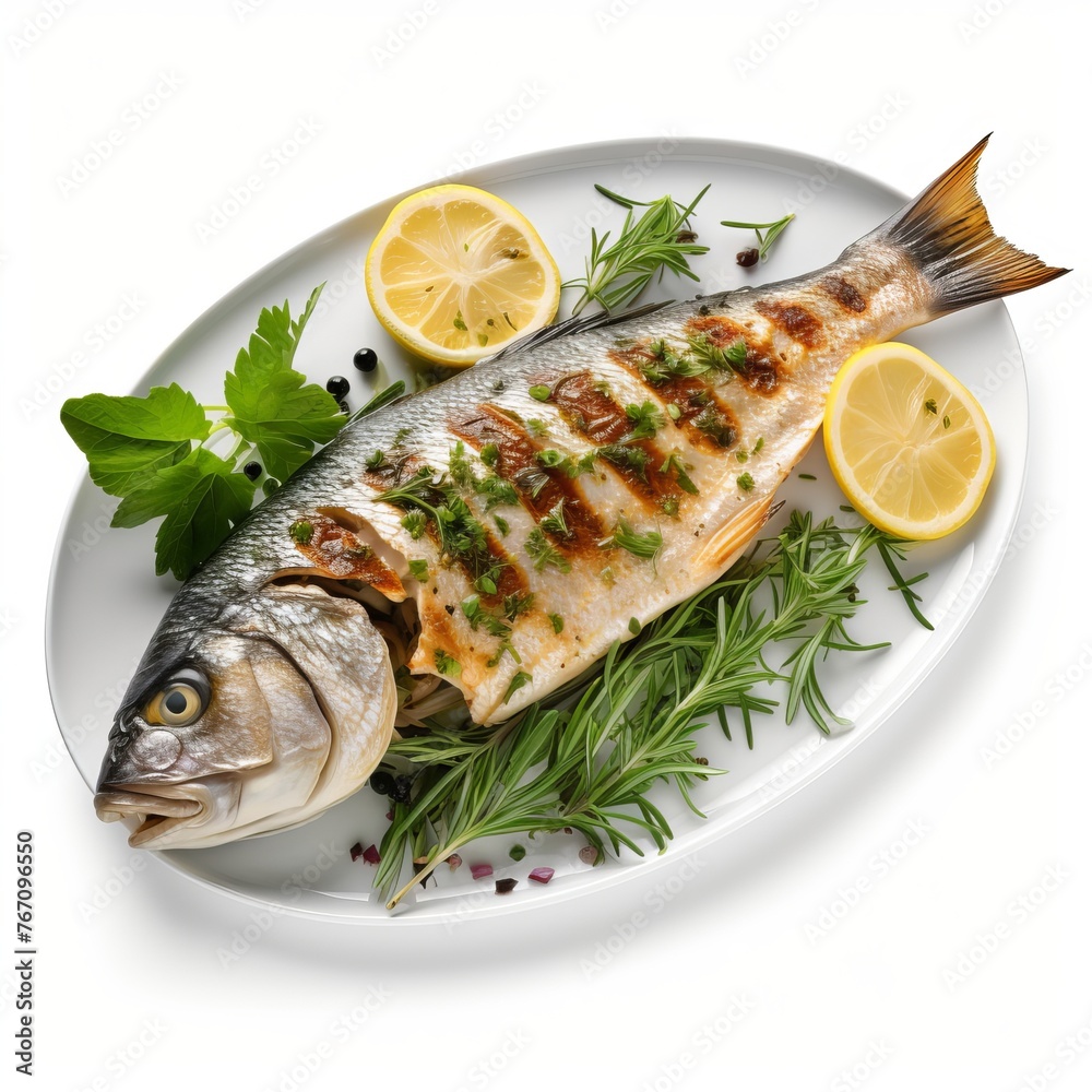 Delicious Grilled Vegetables isolated on white background Delicious Grilled Vegetables isolated on white background