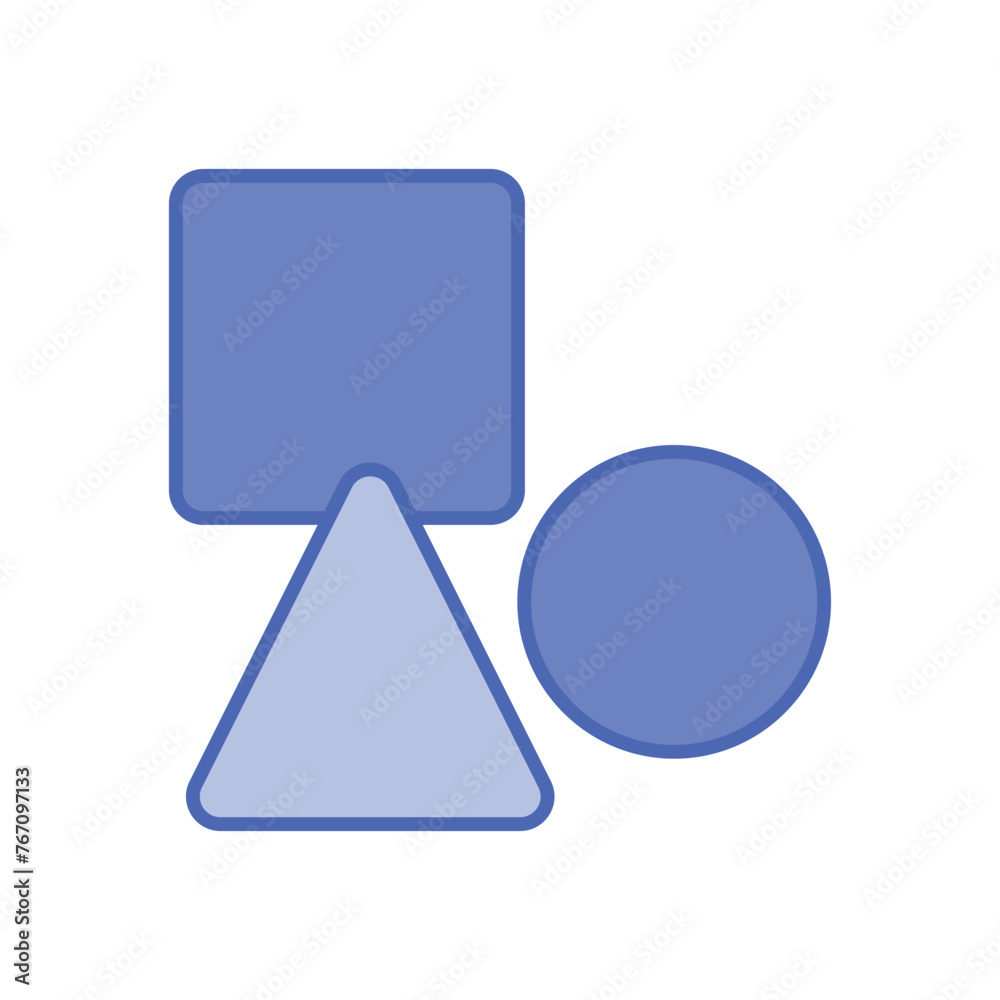 Blue Line Shapes vector icon Blue Line Shapes vector icon