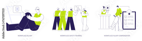 Occupational health abstract concept vector illustrations.