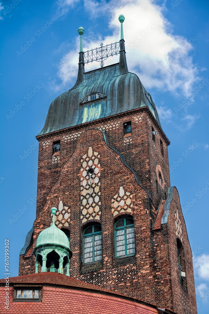 köthen, deutschland - turm der alten martinskirche