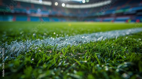Grass Field With Stadium in Background