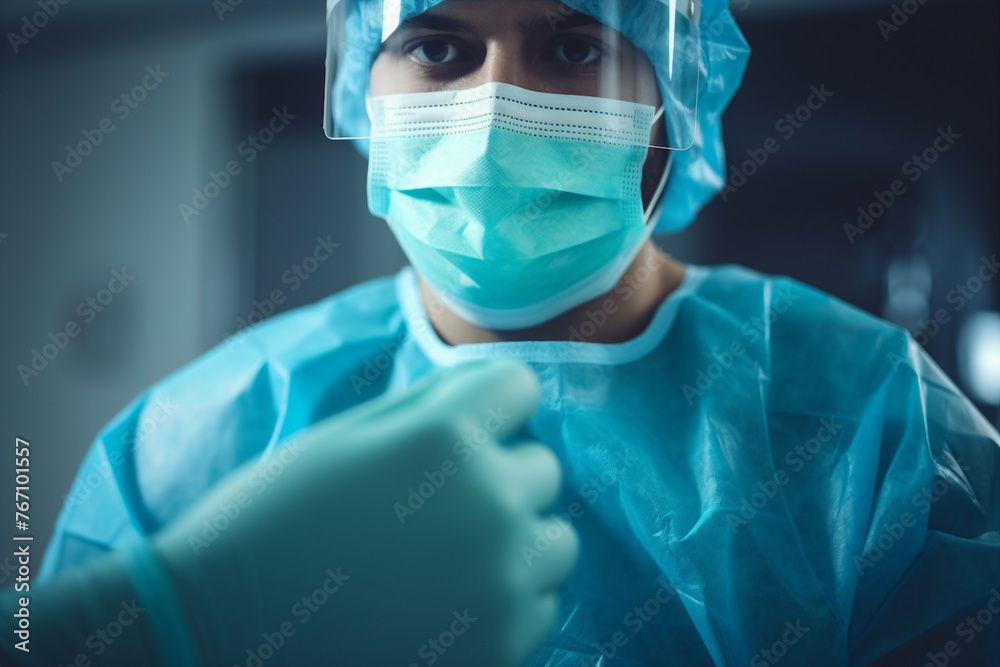 Highly skilled surgeon doctor in operation room after hard successful operation Generative AI Highly skilled surgeon doctor in operation room after hard successful operation Generative AI