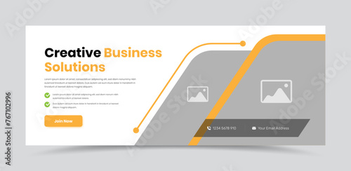 Business presentation minimalist web cover photo and ads banner design