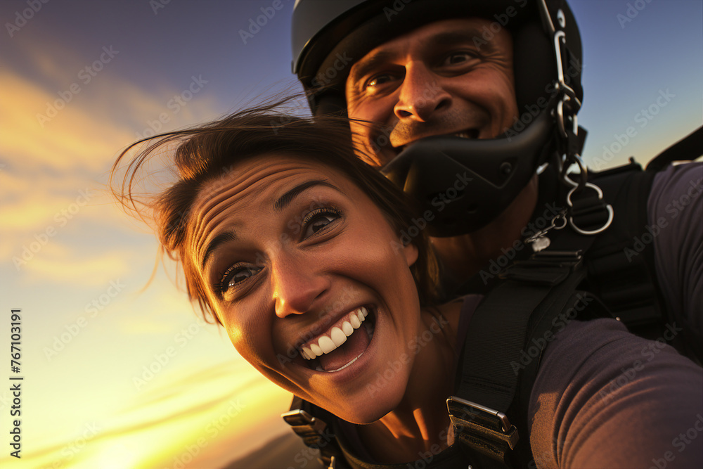 AI generated image of funny skydiver in free fall adrenaline rush action speed concept AI generated image of funny skydiver in free fall adrenaline rush action speed concept