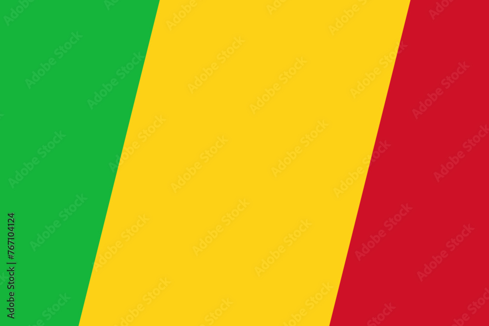 Mali flag - rectangular cutout of rotated vector flag. Mali flag - rectangular cutout of rotated vector flag.