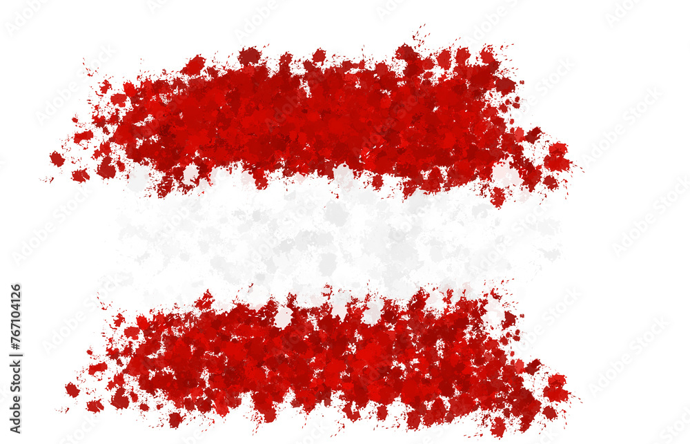 Austrian flag with paint splashes