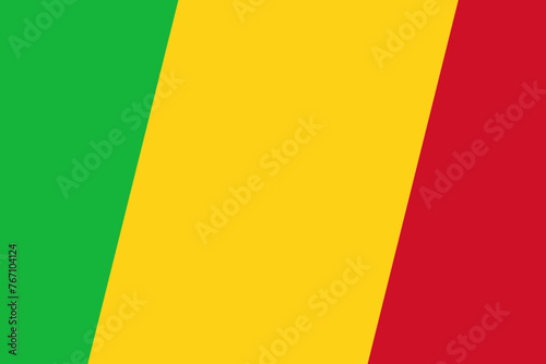 Mali flag - rectangular cutout of rotated vector flag.
