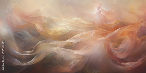 A dreamy cascade of muted colors dancing in harmony, creating a soothing visual symphony. © Kanwal