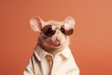 Portrait of a handsome fashionable mouse.