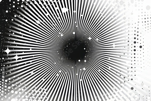 Monochrome half-tone print pattern in black and white.
