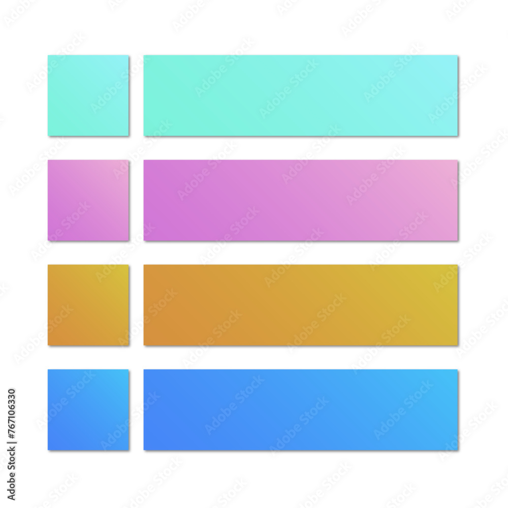 Set of paper post-it notes stickers Set of paper post-it notes stickers