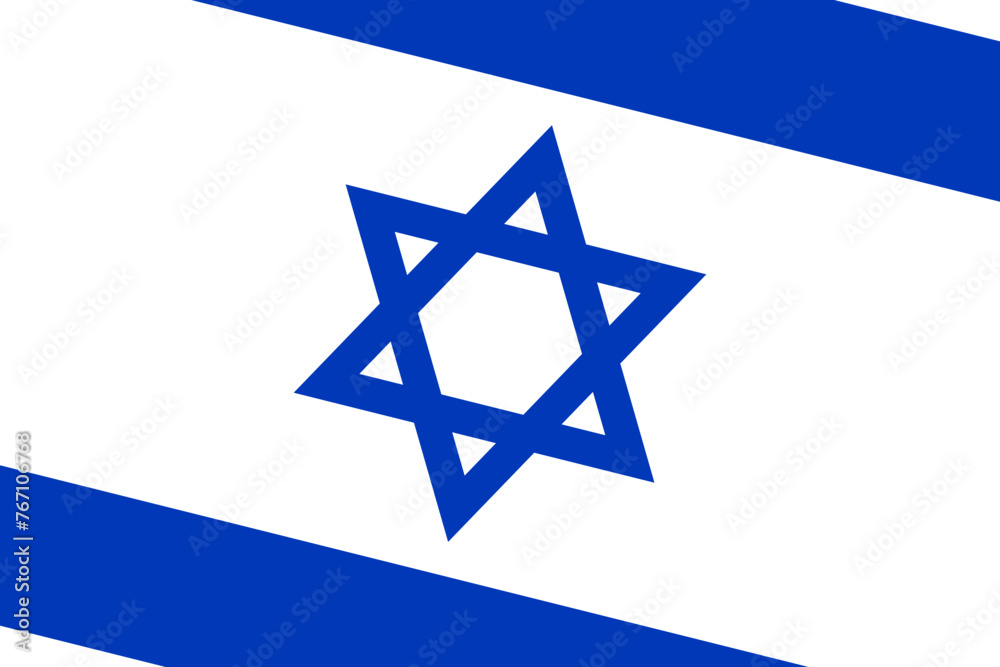 Israel flag - rectangular cutout of rotated vector flag. Israel flag - rectangular cutout of rotated vector flag.