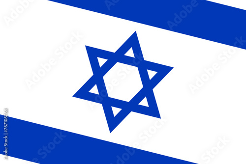 Israel flag - rectangular cutout of rotated vector flag.