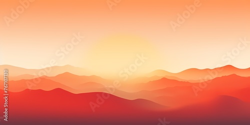 A captivating sunrise gradient background, transitioning from gentle pastel oranges to fiery crimson tones, illuminating the scene with warmth and energy.