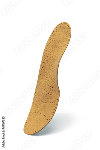 Orthopedic insole isolated on white background. Treatment and prevention of foot diseases