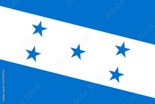 Honduras flag - rectangular cutout of rotated vector flag.