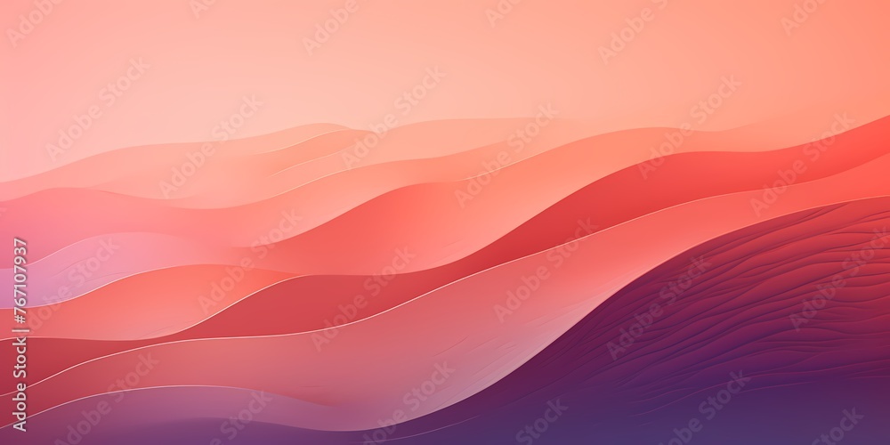 A captivating gradient blend, ranging from warm peach tones to twilight violets, offering a vibrant stage for graphic design elements. - obrazy, fototapety, plakaty 