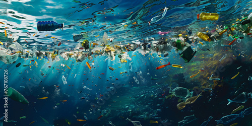 Human garbage infiltrates the ocean
