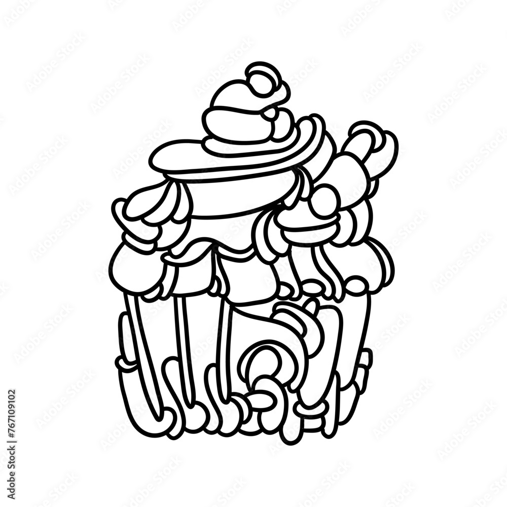 Cupcake Doodle Embroidered Patch Cute and Unique Clothing Accent Cupcake Doodle Embroidered Patch Cute and Unique Clothing Accent