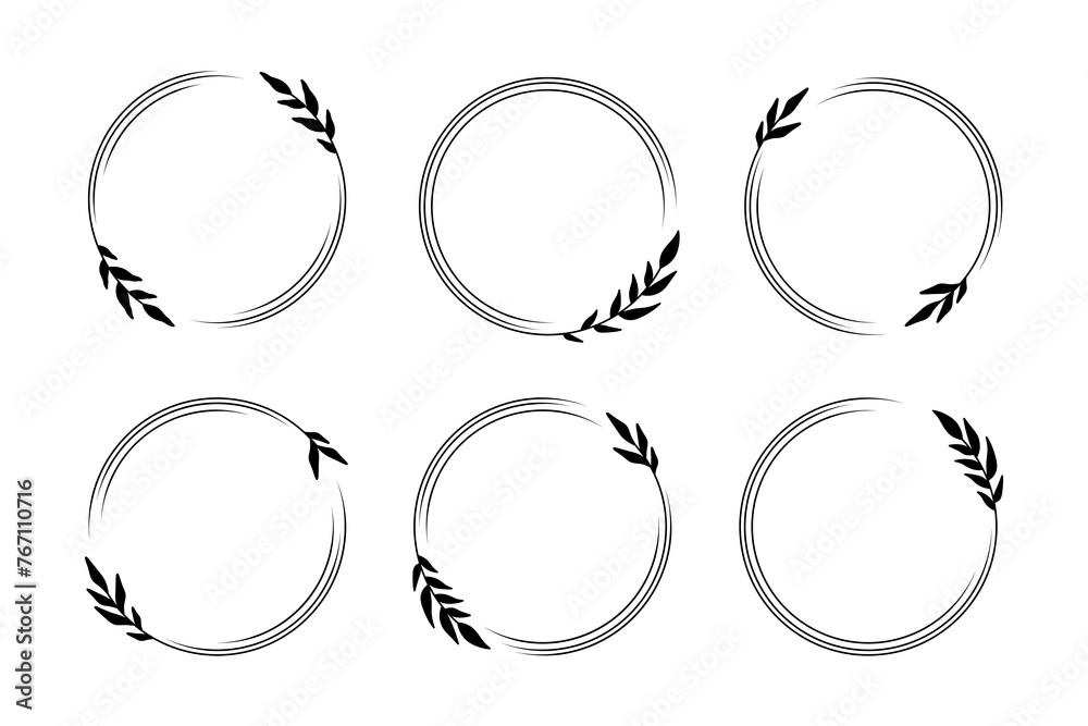 Set of floral frame. Laurel wreath collection Set of floral frame. Laurel wreath collection
