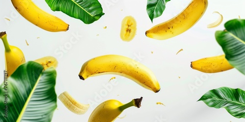 bananas isolated on the white background photo