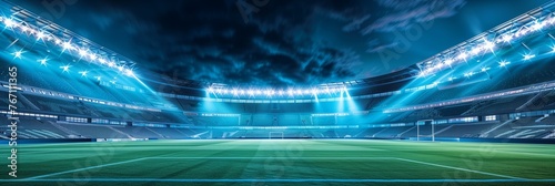 Image of empty football stadium background.