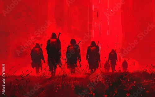 Ketika mereka berkelana melalui padang pasir digital, para pahlawan tersebut bertemu dengan sekelompok pemburu darah.