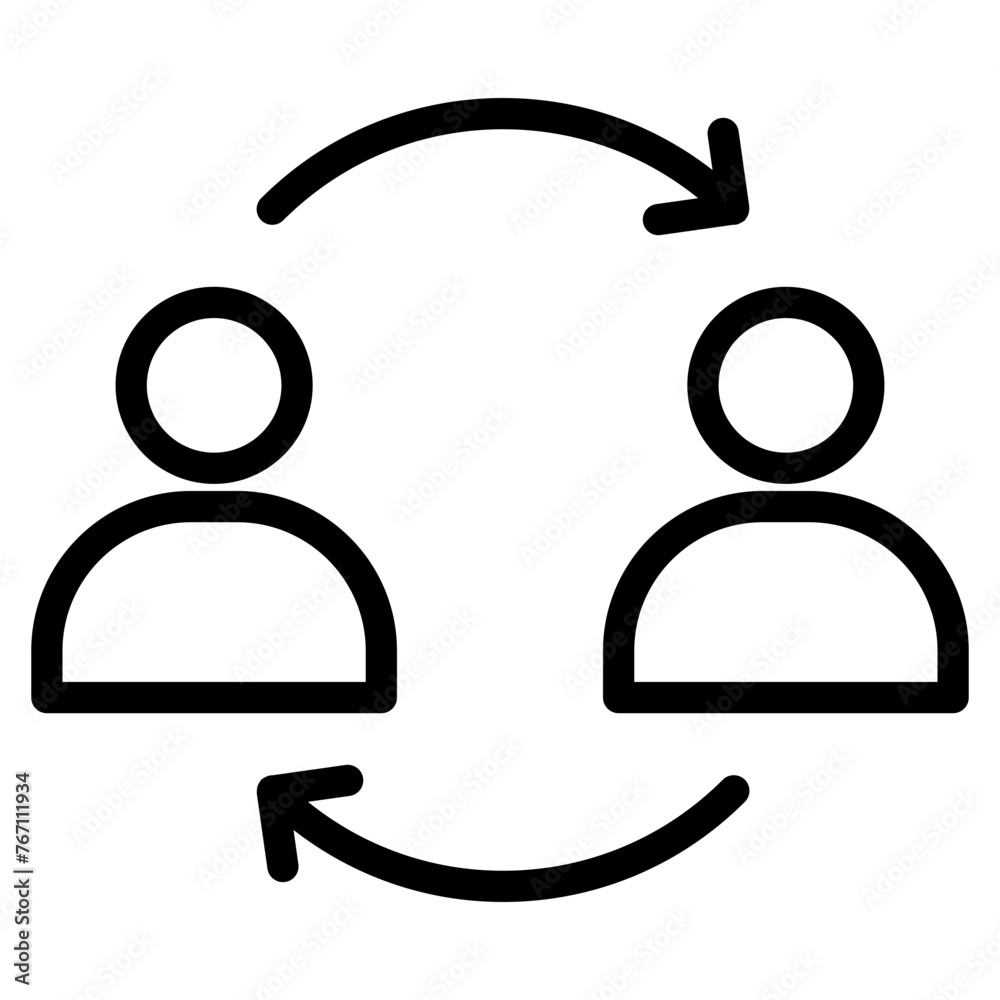 Exchange, arrows icon. Replacement, worker, arrow, business icon. Experience exchange icon	
