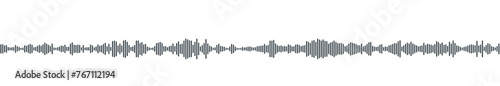 Obraz na płótnie seamless sound waveform pattern for radio podcasts, music player, video editor, voise message in social media chats, voice assistant, recorder. vector illustration w salonie