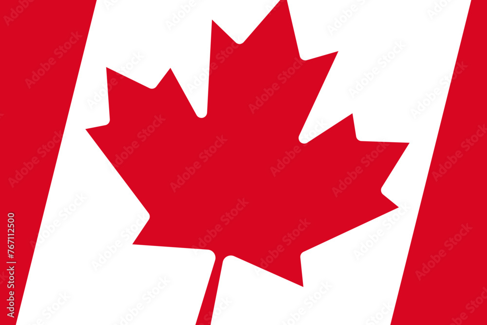Canada flag - rectangular cutout of rotated vector flag. Canada flag - rectangular cutout of rotated vector flag.