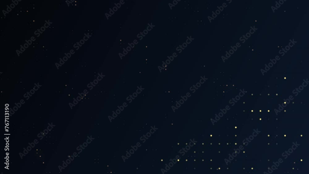 stylish dark blue gradient to black minimalistic background with golden dots 