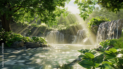 Tranquil Oasis  Serene Virtual Haven for Relaxation and Meditation