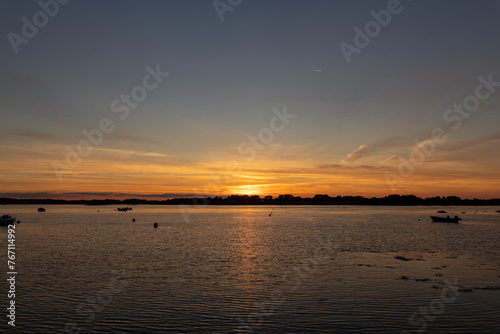 sunset on the sea