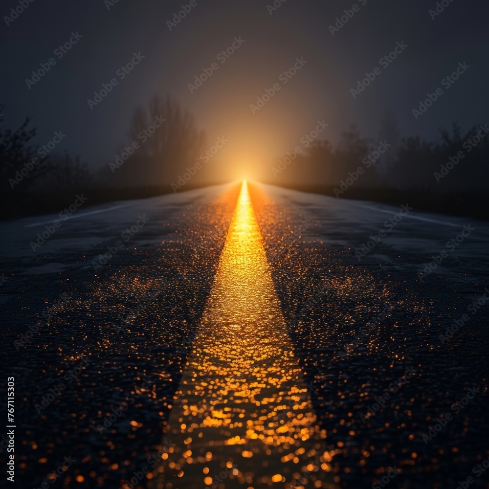 A path to achievement, brightened by motivation and dedication, outlining the quest for perseverance - obrazy, fototapety, plakaty 