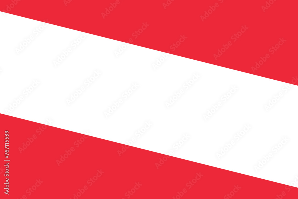 Austria flag - rectangular cutout of rotated vector flag.