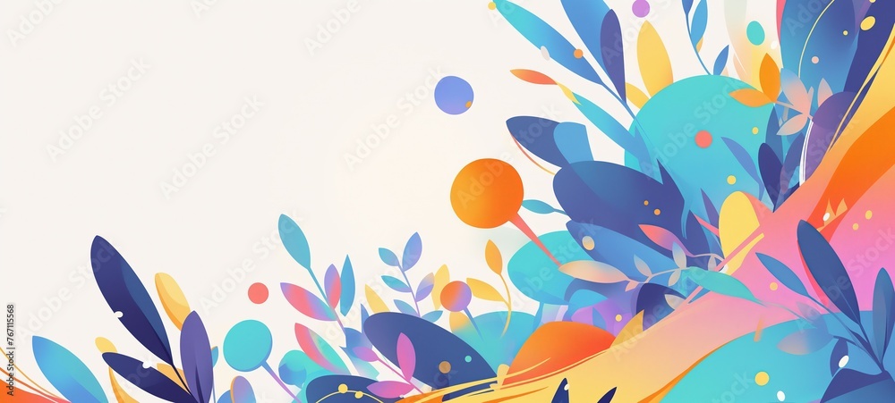 grungy texture artful flower and floral spring summer background illustration, shadow and light play style, Ai Generated