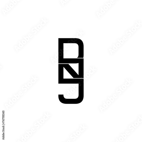 dnj lettering initial monogram logo design photo